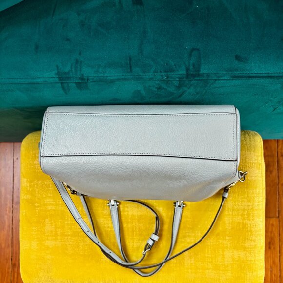 COACH Prairie Satchel - Pale Blue Pebbled Leather - Picture 6 of 6